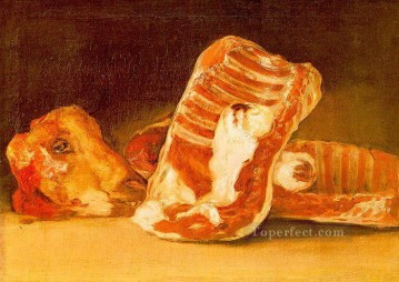 Still Life with Sheeps Head Romantic modern Francisco Goya Oil Paintings